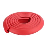 Corners protection strip, length 2 m, tables, baby's room, red color, 2.0 cm